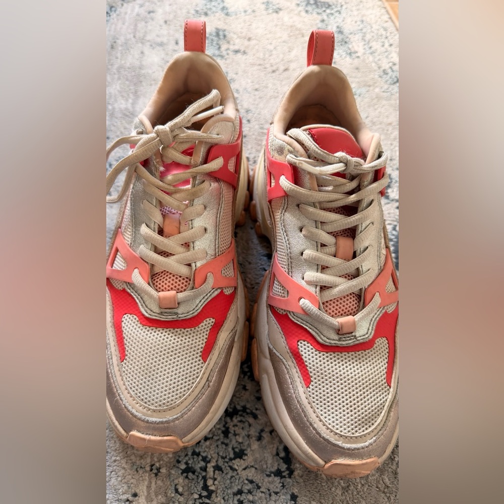 Michael Kors Red and Cream Sneakers